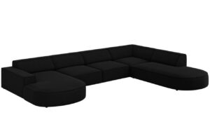 Micadoni Sametová rohová pohovka Jodie 364 cm