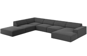 Micadoni Sametová rohová pohovka Jodie 364 cm