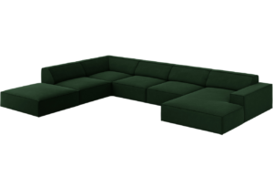 Micadoni Sametová rohová pohovka Jodie 364 cm