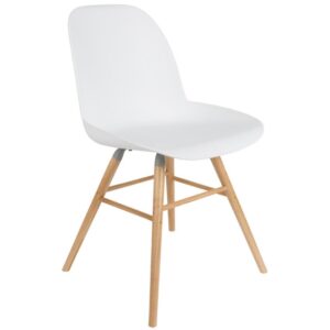 Bílá plastová jídelní židle ZUIVER ALBERT KUIP