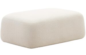 Kave Home Béžová bouclé podnožka Martina 123 x 85 cm
