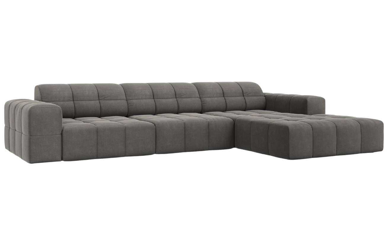 Cosmopolitan Design Sametová rohová pohovka Chicago 284 cm