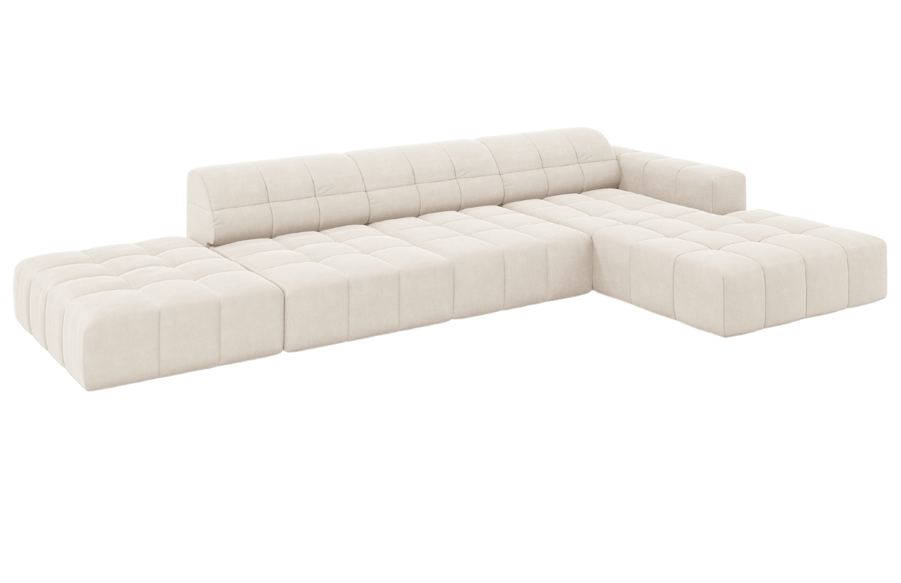 Cosmopolitan Design Sametová rohová pohovka Chicago 341 cm