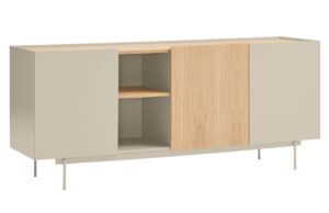 Béžová dubová komoda Teulat Otto 180 x 49 cm