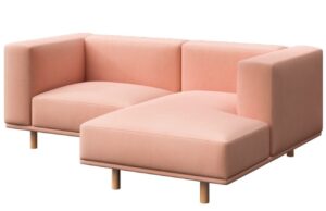 Ame Yens Sametová rohová pohovka Kukumo 204 cm