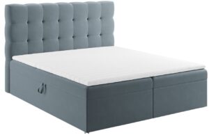 Micadoni Sametová boxspring postel Mamaia 160 x 200 cm