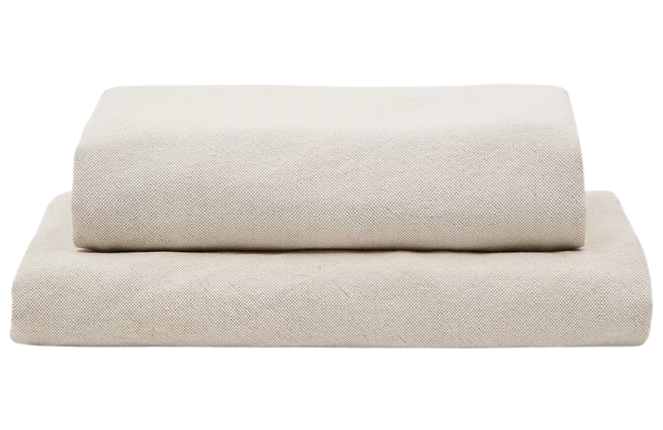 Béžový potah na podnožku Kave Home Zenira 90 x 90 cm