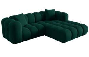 Windsor & Co Sametová rohová pohovka Halley 242 cm