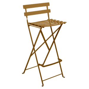 Hnědá kovová skládací barová židle Fermob Bistro