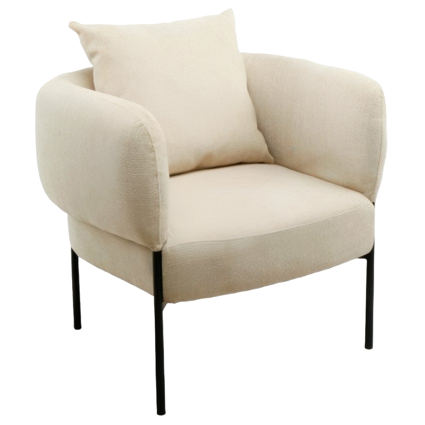 Světle béžové čalouněné křeslo Somcasa Agadir