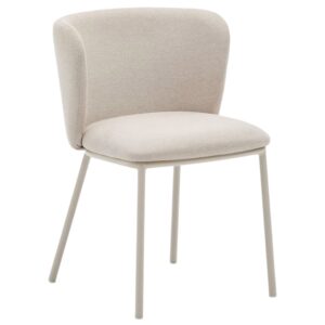 Kave Home Béžová jídelní židle Ciselia s béžovou podnoží
