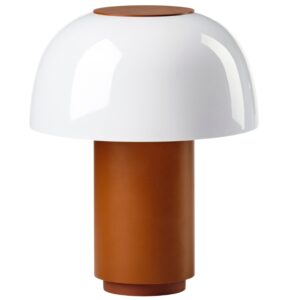 Zone Denmark Terakotově červená hliníková stolní LED lampa Harvest Moon