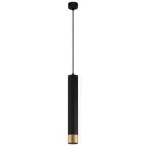 Černo-zlaté kovové závěsné světlo Nova Luce Picto 6 cm