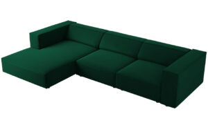 Cosmopolitan Design Sametová rohová pohovka Arendal 284 cm