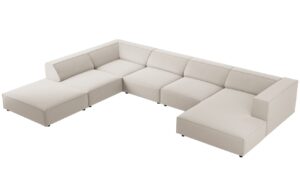 Cosmopolitan Design Sametová rohová pohovka Arendal 364 cm