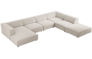 Cosmopolitan Design Sametová rohová pohovka Arendal 364 cm