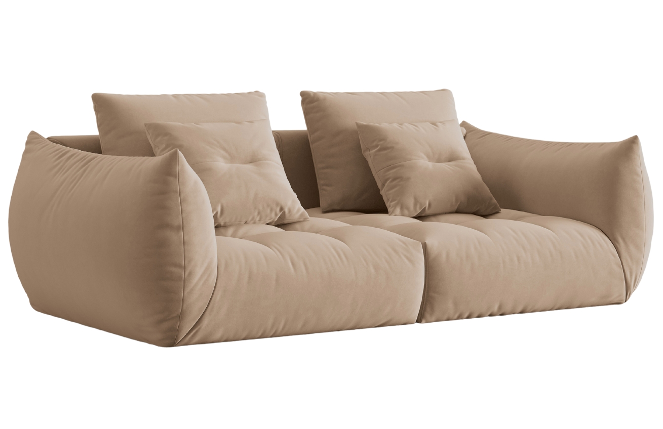 Micadoni Sametová pohovka Bloom 232 cm