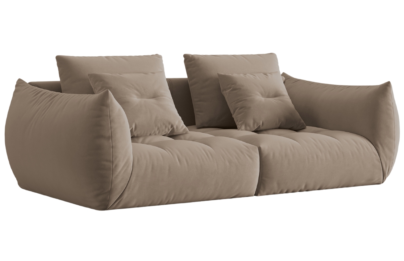 Micadoni Sametová pohovka Bloom 232 cm