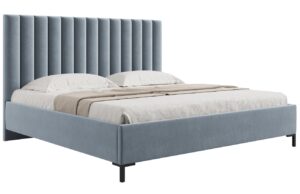 Micadoni Sametová postel Allison 180 x 200 cm s úložným prostorem