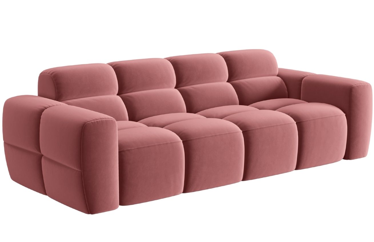 Micadoni Sametová pohovka Lisa 256 cm