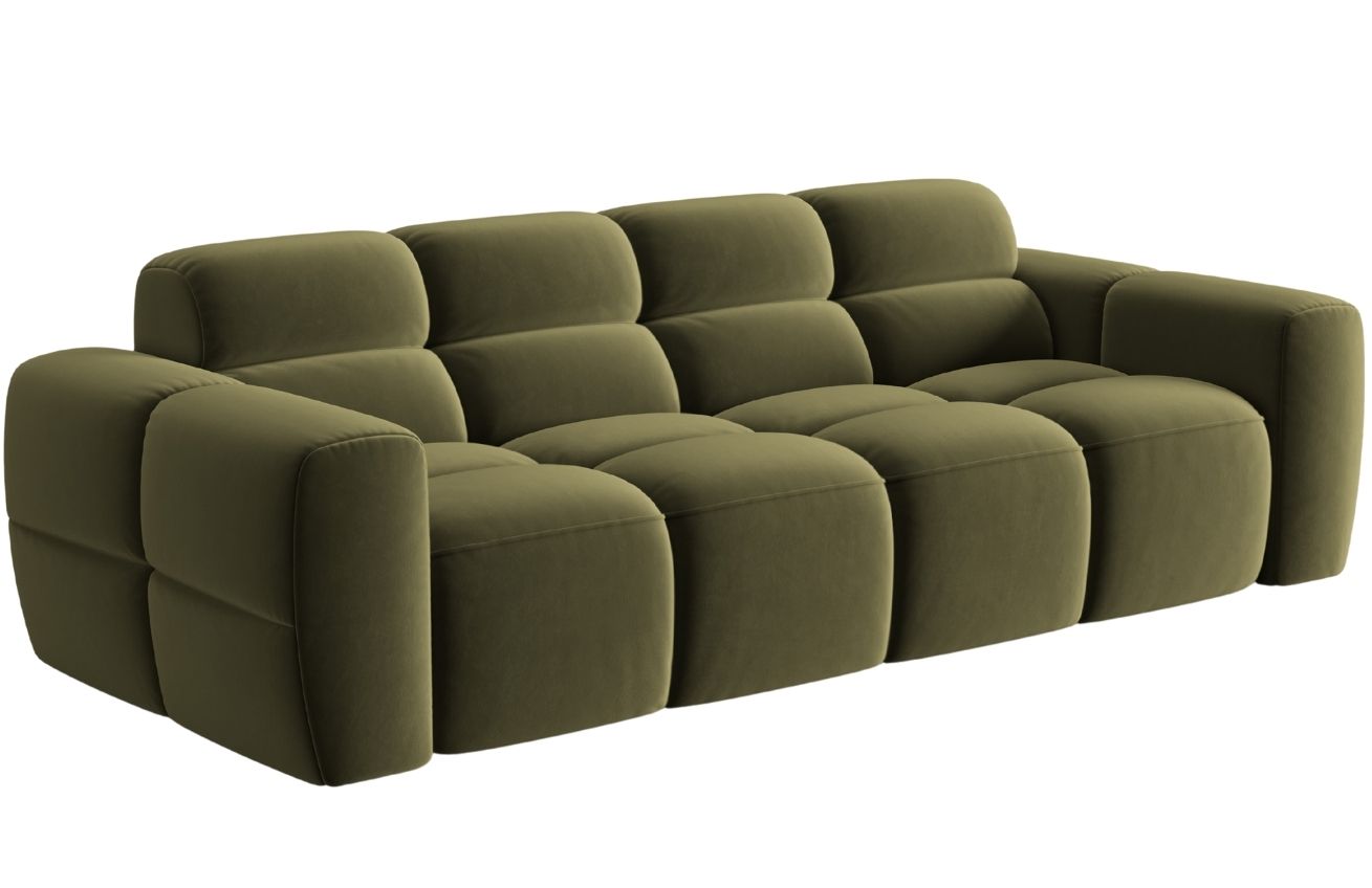 Micadoni Sametová pohovka Lisa 256 cm