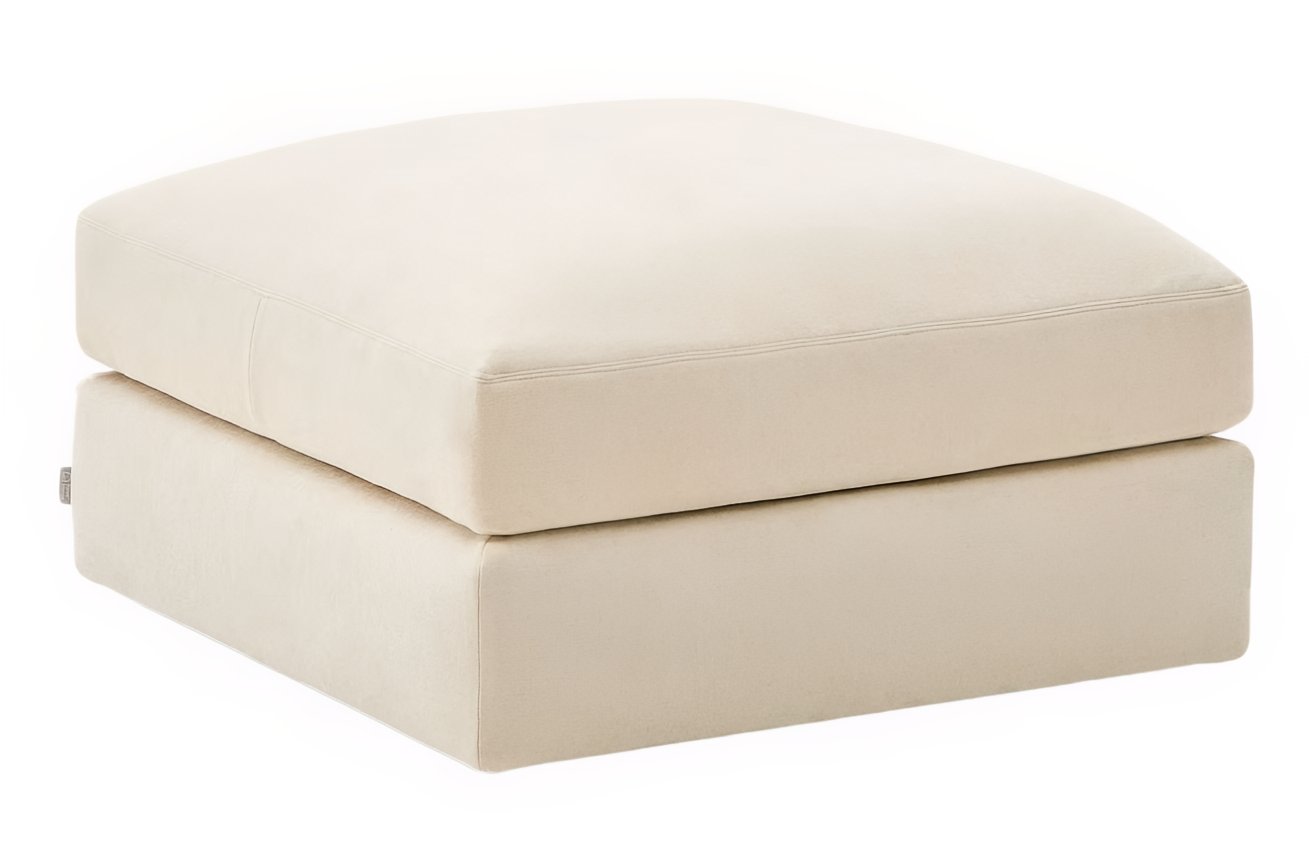 Kave Home Béžová podnožka Alea 90 x 90 cm