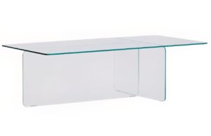 Skleněný konferenční stolek Kave Home Zaren 120 x 60 cm