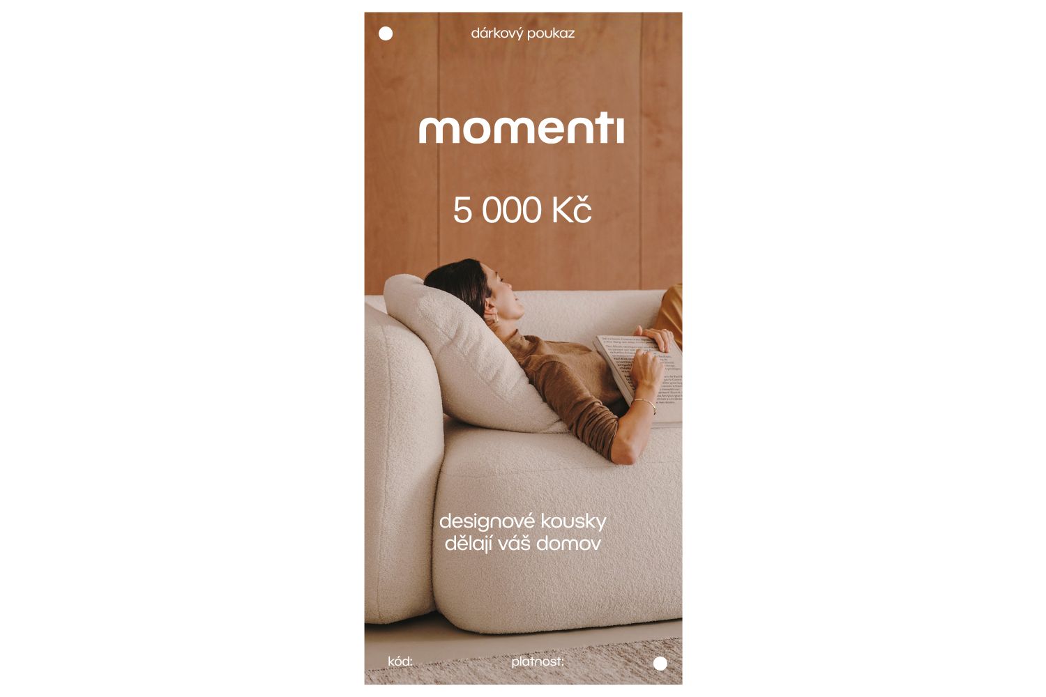 momenti Designový e-poukaz 5000 Kč