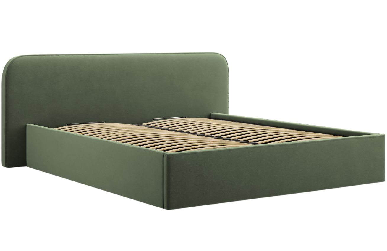 Micadoni Sametová postel Elizabeth 180 x 200 cm s úložným prostorem