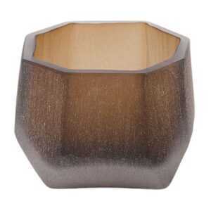 Hnědá skleněná váza Kave Home Terrava 11 cm