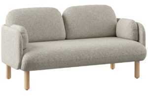 Narbutas Béžovo-bílá bouclé dvoumístná pohovka MYAMI 155 cm