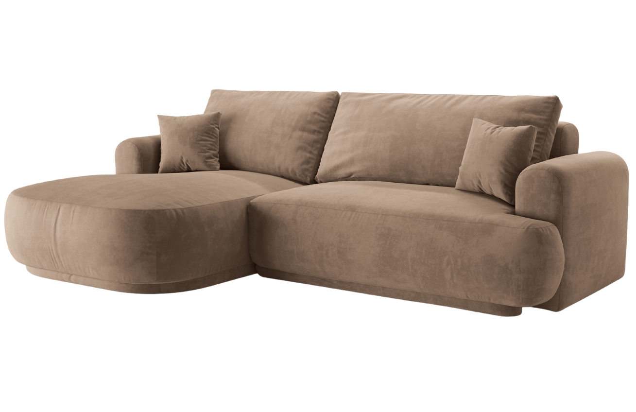 Micadoni Sametová rozkládací pohovka Ella 271 cm