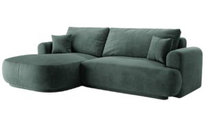 Micadoni Sametová rozkládací pohovka Ella 271 cm