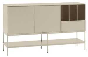 Krémová komoda Teulat Platt 166 x 45 cm