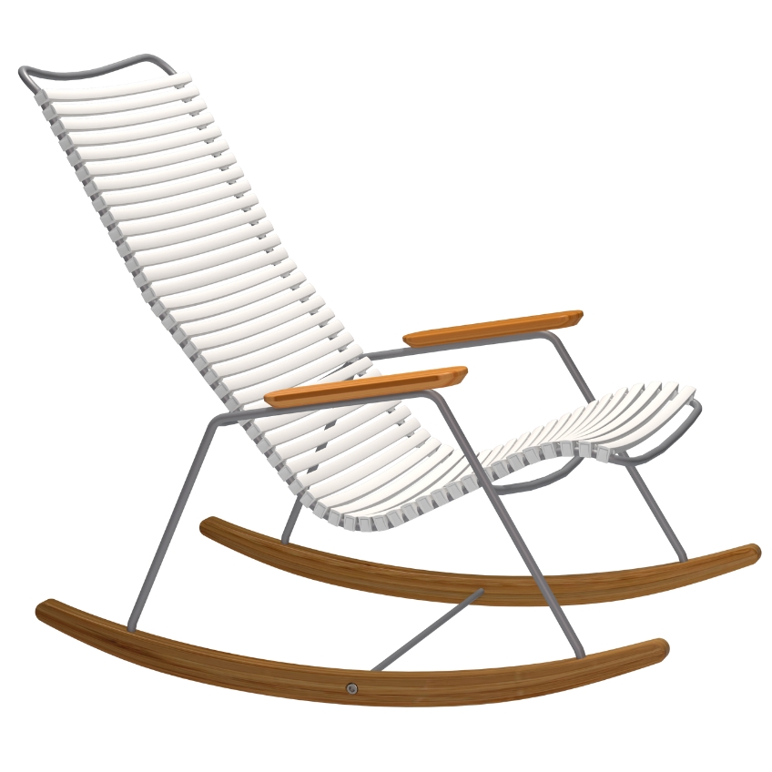 Houe Bílé plastové houpací zahradní křeslo Click