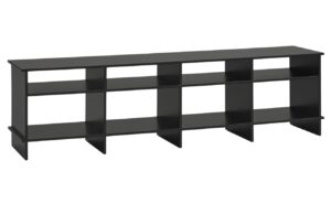 Černý lakovaný TV stolek Teulat Inari 180 x 40 cm