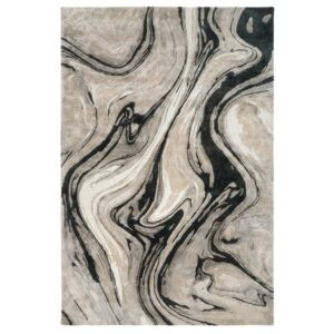 Fargotex Černo-béžový koberec Blur 160 x 230 cm