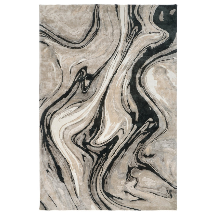 Fargotex Černo-béžový koberec Blur 160 x 230 cm