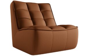 Maison Heritage Hnědé kožené křeslo Moni