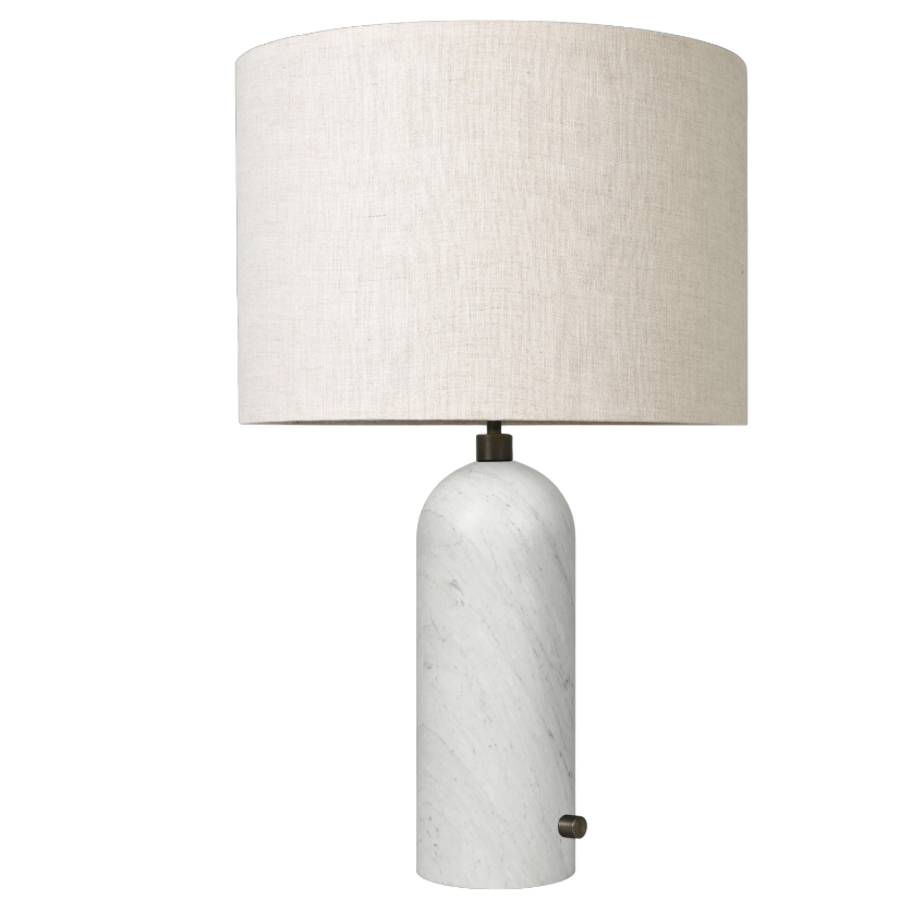 GUBI Mramorová stolní lampa Gravity 49 cm