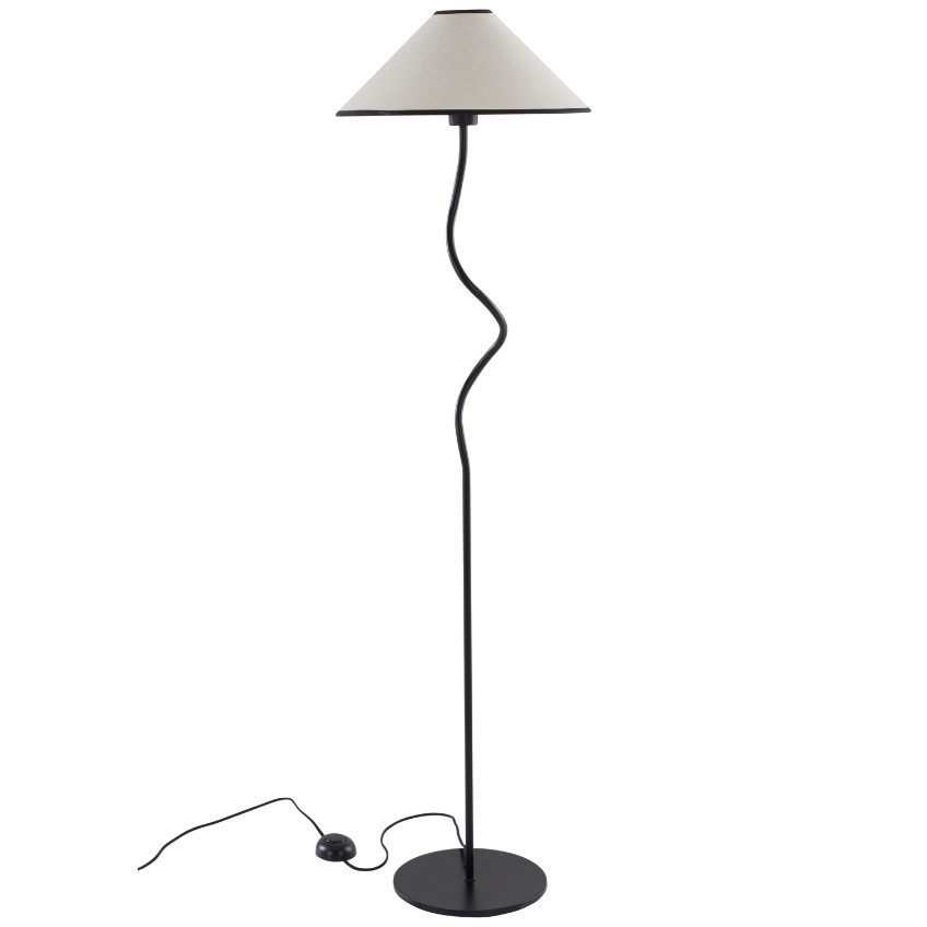 Jotex Černá kovová stojací lampa JULIET 148 cm