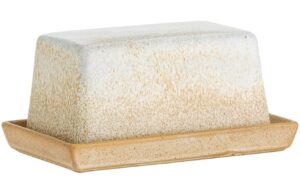 Bloomingville Béžová kameninová dóza na máslo Paula