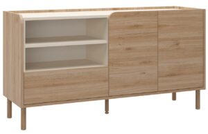 Marckeric Komoda Monza 141 x 44 cm s dřevěným dekorem