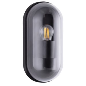 Nova Luce Tmavě šedé venkovní nástěnné světlo Amel