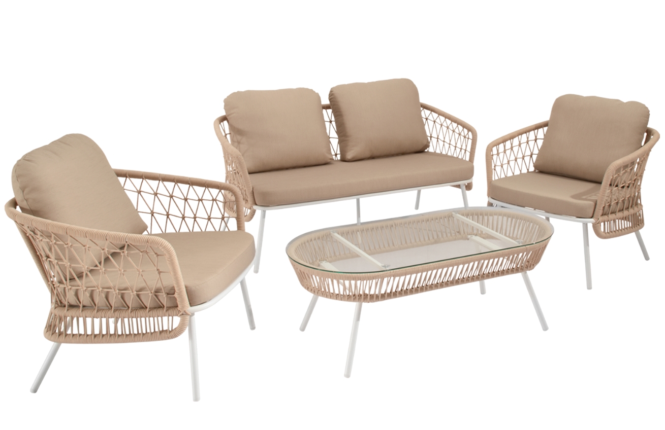 Somcasa Béžový zahradní set pohovky