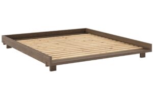 Hnědá dřevěná dvojlůžková postel Karup Design Social 180 x 200 cm