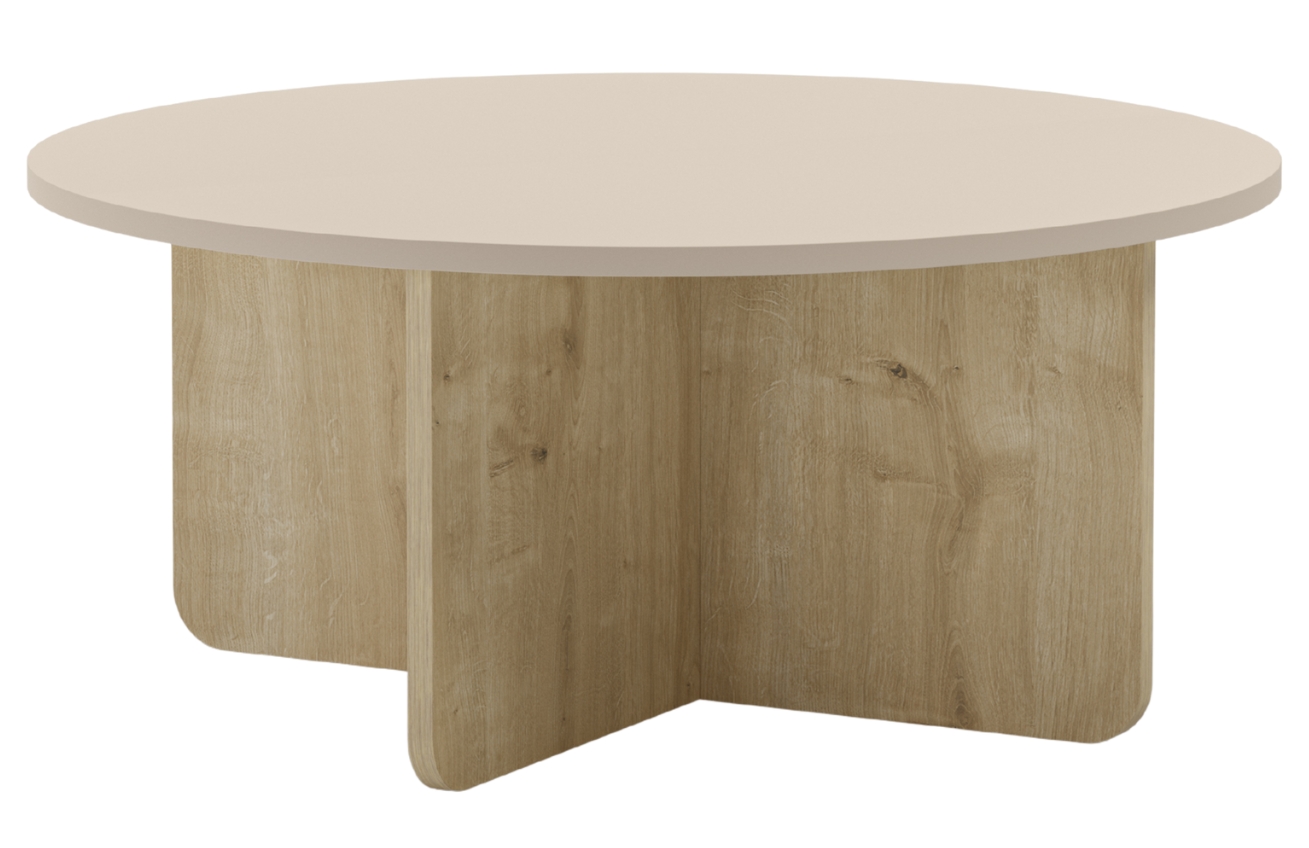 Marckeric Krémový konferenční stolek Hillary 80 cm