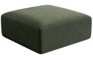 Cosmopolitan Design Zelená sametová podnožka Campi 90 x 90 cm