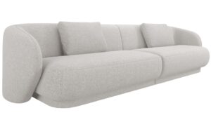 Cosmopolitan Design Světle šedá čalouněná čtyřmístná pohovka Camden 304 cm