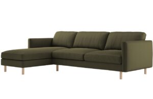 Micadoni Zelená sametová rohová pohovka Eden 286 cm